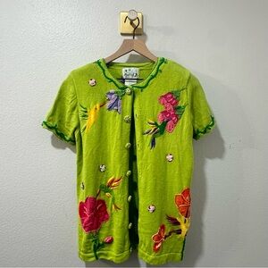 The Quacker Factory Shortsleeve Cardigan‎ Vintage